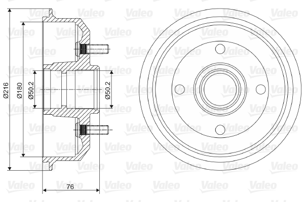 VALEO Fékdob 237066_VALEO