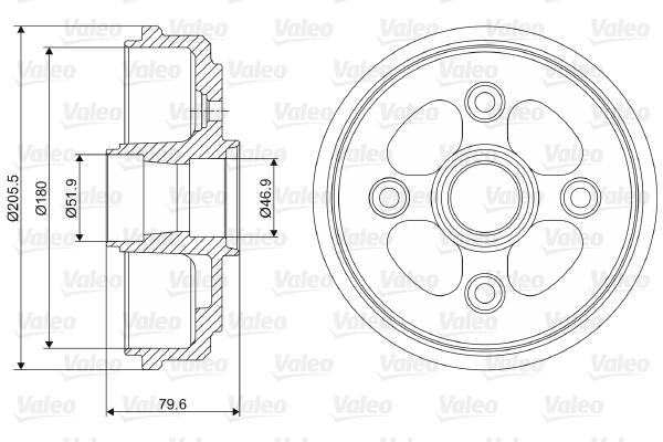 VALEO Fékdob 237067_VALEO