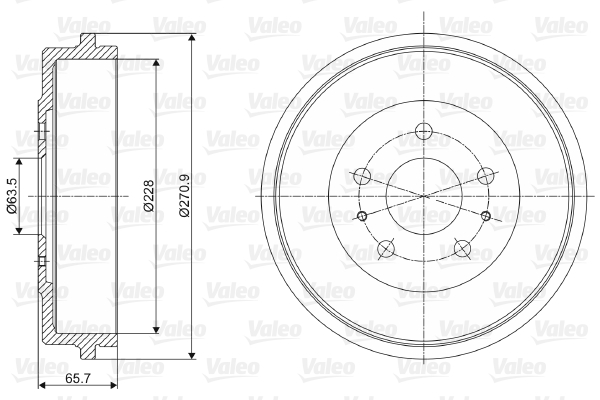 VALEO Fékdob 237069_VALEO