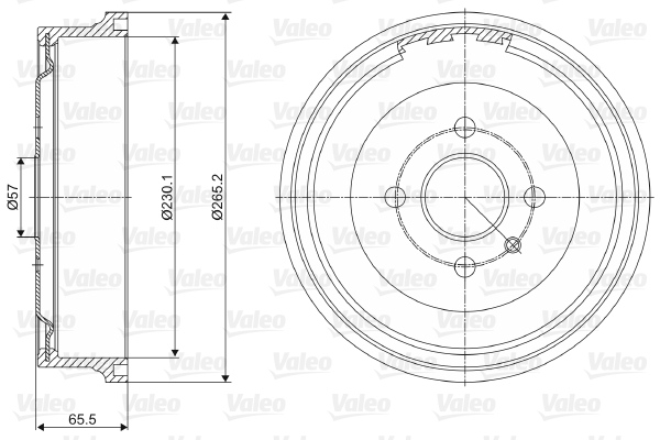 VALEO Fékdob 237072_VALEO