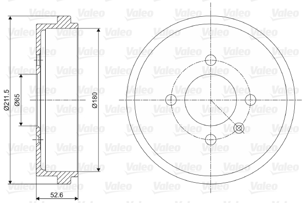 VALEO Fékdob 237073_VALEO