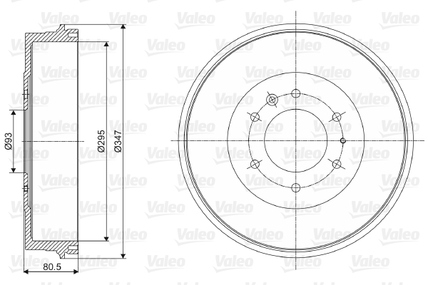 VALEO Fékdob 237080_VALEO