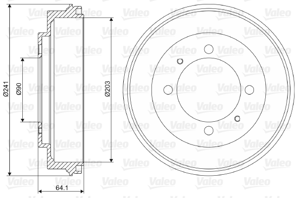 VALEO Fékdob 237081_VALEO