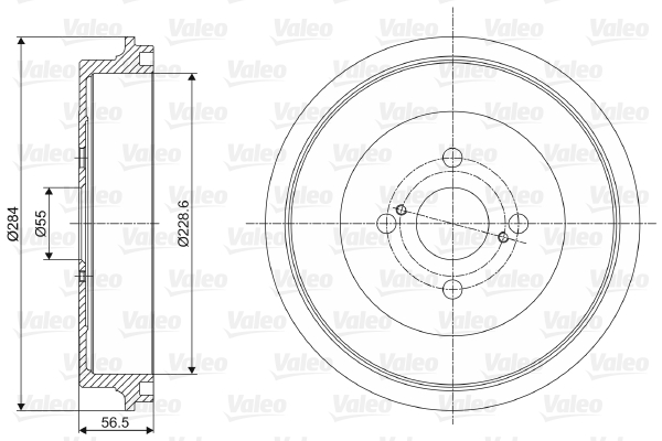 VALEO Fékdob 237083_VALEO