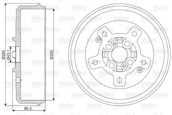 VALEO Fékdob 237087_VALEO