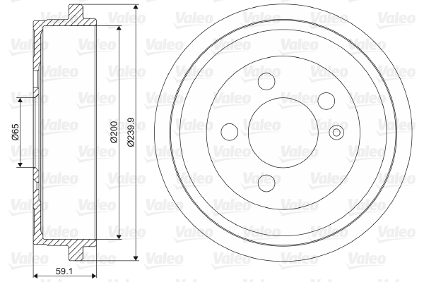 VALEO Fékdob 237099_VALEO