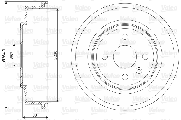 VALEO Fékdob 237110_VALEO