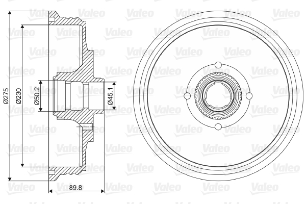 VALEO Fékdob 237112_VALEO