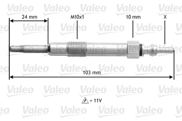 VALEO Izzítógyertya 345114_VALEO