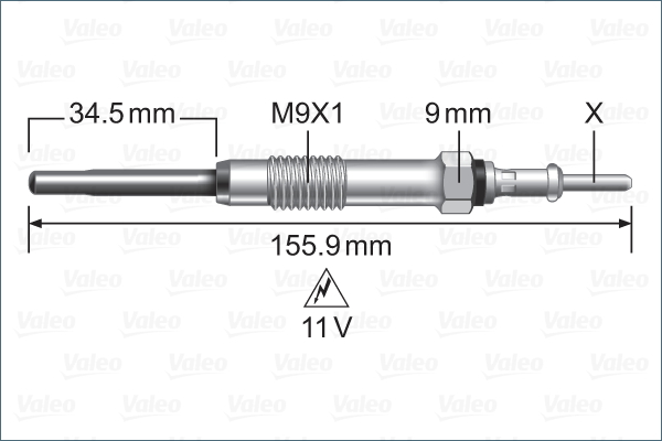 VALEO Izzítógyertya 345228_VALEO