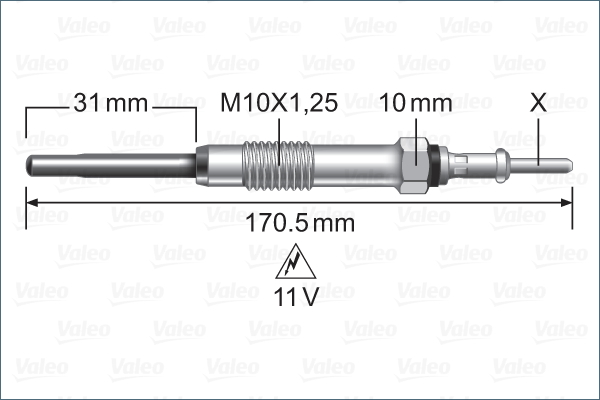 VALEO Izzítógyertya 345244_VALEO