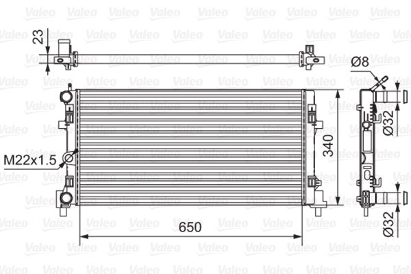 VALEO Vízhűtő 701522_VALEO