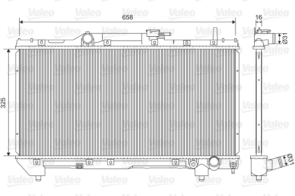 VALEO Vízhűtő 701579_VALEO