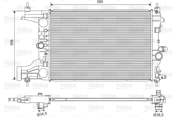 VALEO Vízhűtő 701594_VALEO