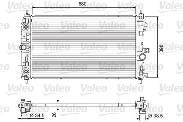 VALEO Vízhűtő 701733_VALEO