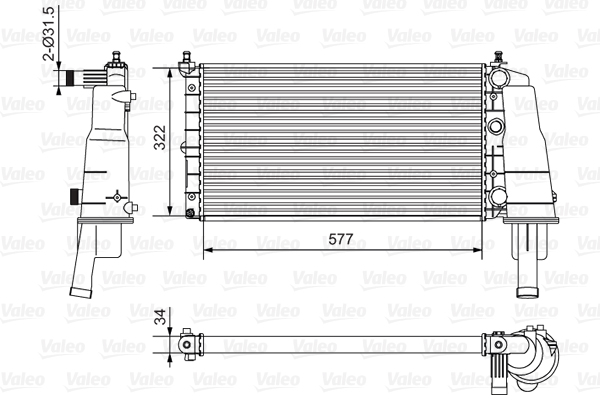 VALEO Vízhűtő 734236_VALEO