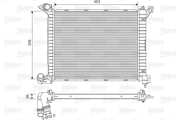 VALEO Vízhűtő 734329_VALEO