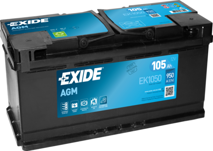 EXIDE AGM Akkumulátor, Start & Stop EK1050