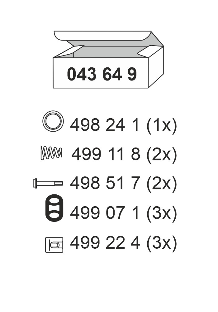 ERNST Kipufogó szerelőkészlet 043649_ERNST