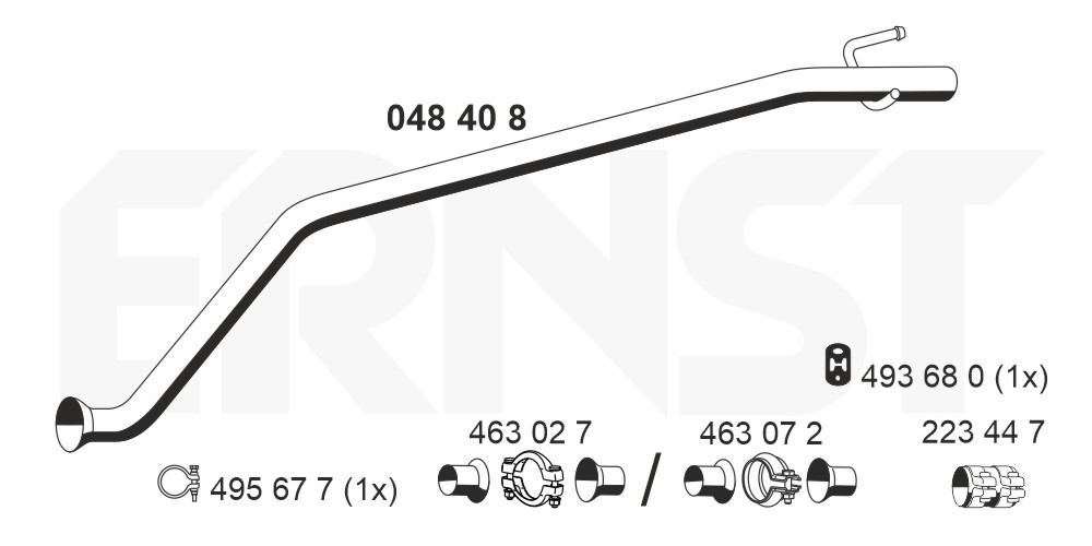 ERNST Kipufogócső 048408_ERNST