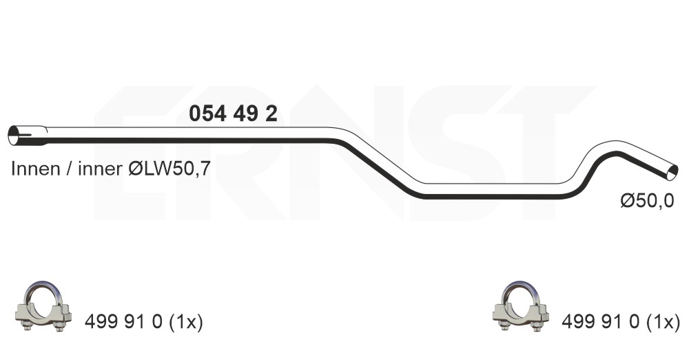 ERNST Kipufogócső 054492_ERNST