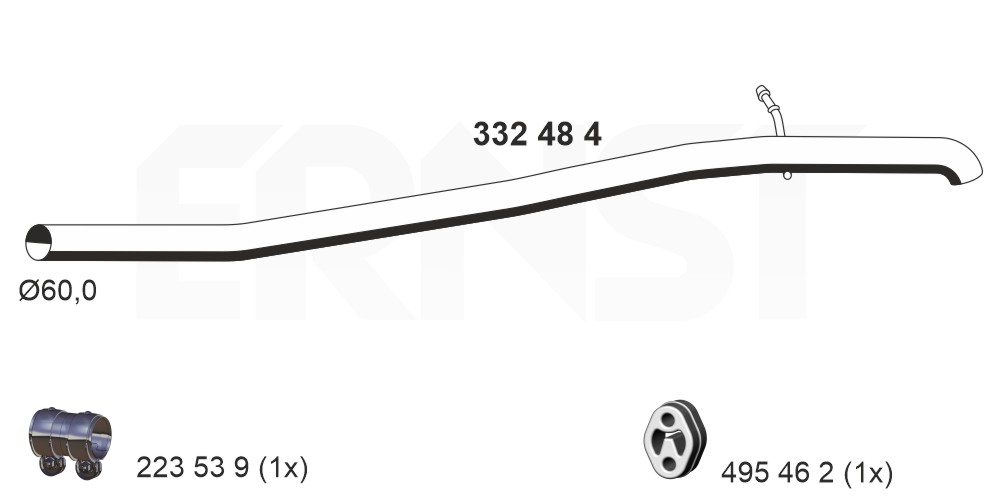 ERNST Kipufogócső 332484_ERNST
