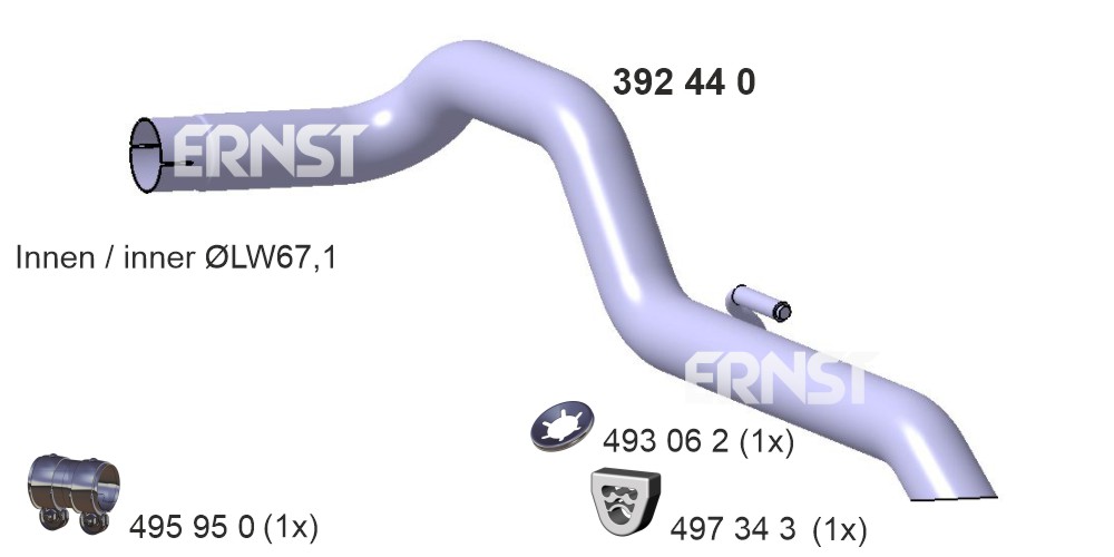ERNST Kipufogócső 392440_ERNST