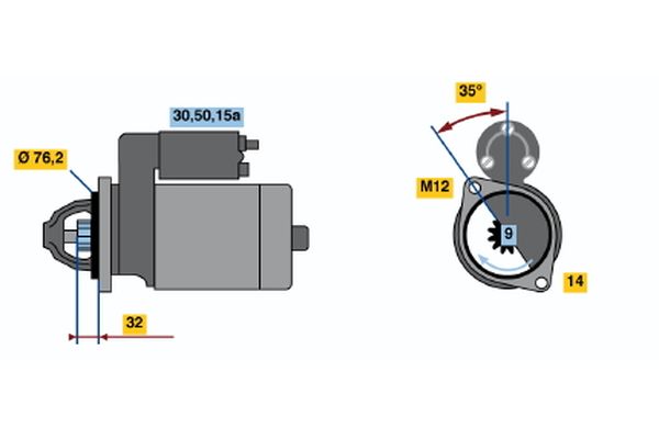 BOSCH Önindító 0986019200_BOSCH