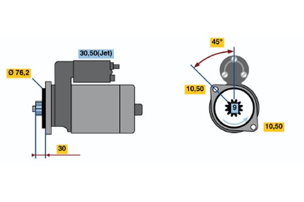 BOSCH Önindító 0001124013_BOSCH