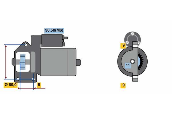 BOSCH Önindító 0001148009_BOSCH