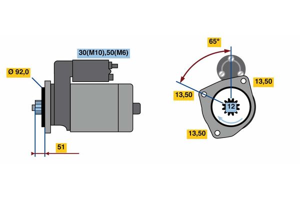 BOSCH Önindító 0001261002_BOSCH