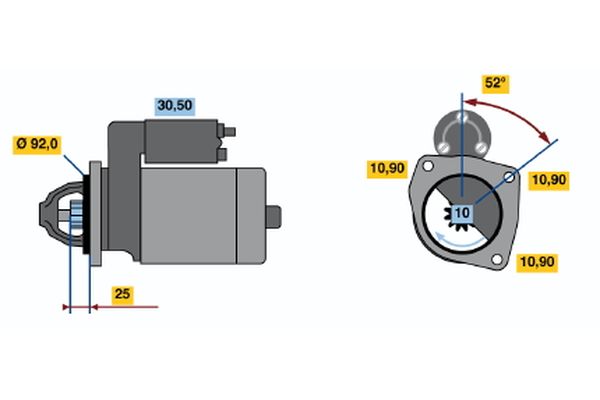 BOSCH Önindító 0986017510_BOSCH