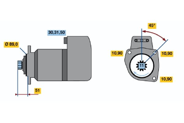 BOSCH Önindító 0001417035_BOSCH