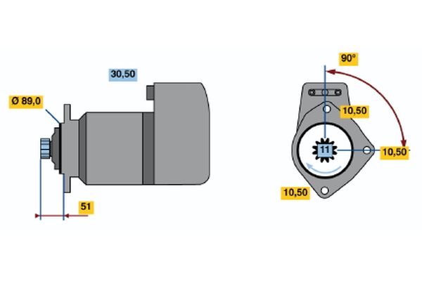 BOSCH Önindító 0986011590_BOSCH