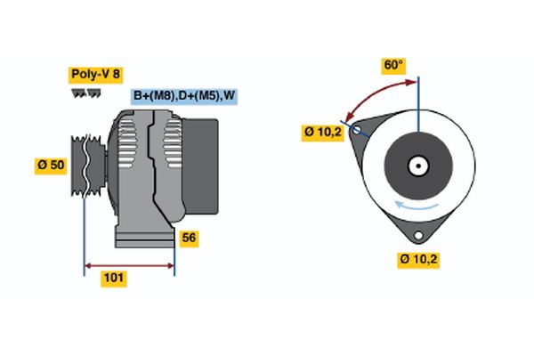 BOSCH Generátor 0986037380_BOSCH