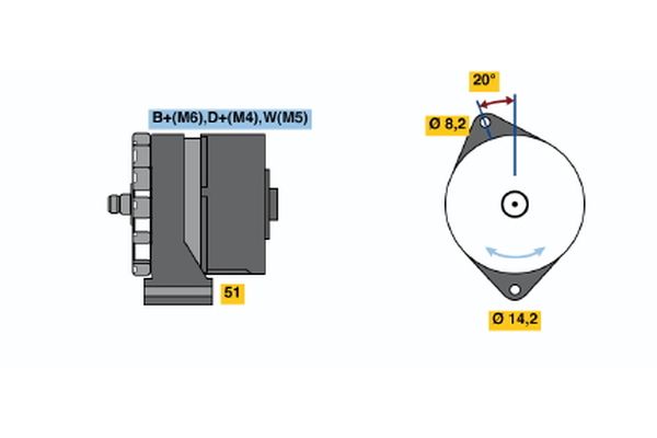 BOSCH Generátor 0986034350_BOSCH