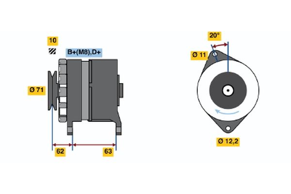 BOSCH Generátor 0986035020_BOSCH