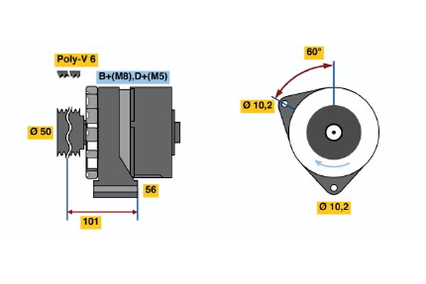 BOSCH Generátor 0986036350_BOSCH