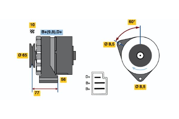 BOSCH Generátor 0986036520_BOSCH