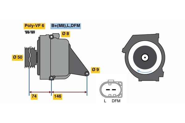 BOSCH Generátor 01220AA3R0_BOSCH