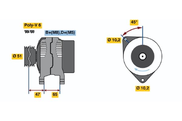 BOSCH Generátor 0986040300_BOSCH