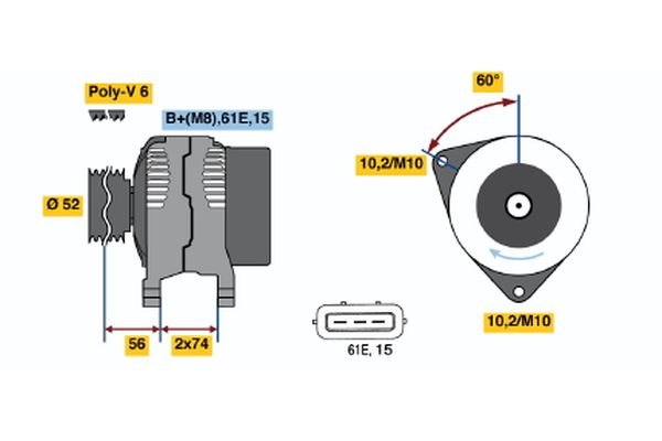 BOSCH Generátor 0123325011_BOSCH