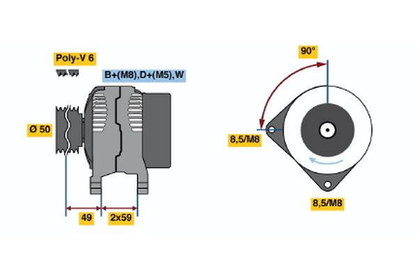 BOSCH Generátor 0986039540_BOSCH