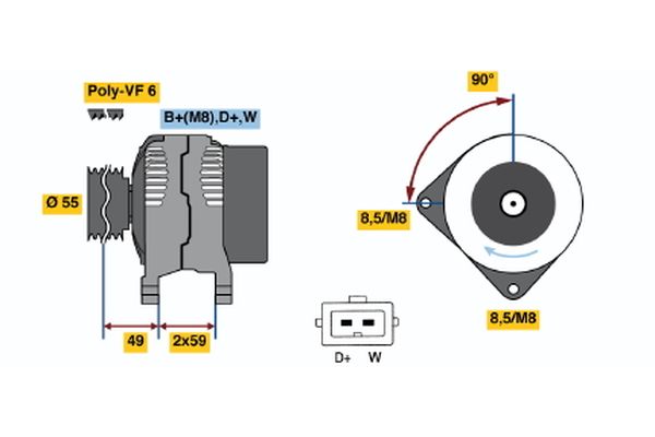 BOSCH Generátor 0986040950_BOSCH