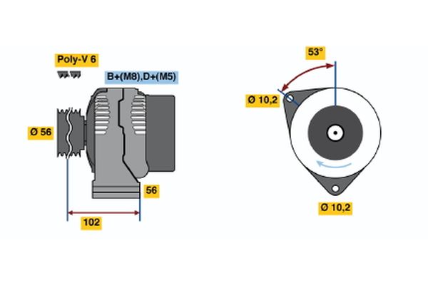 BOSCH Generátor 0986044370_BOSCH