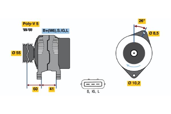 BOSCH Generátor 0986039460_BOSCH