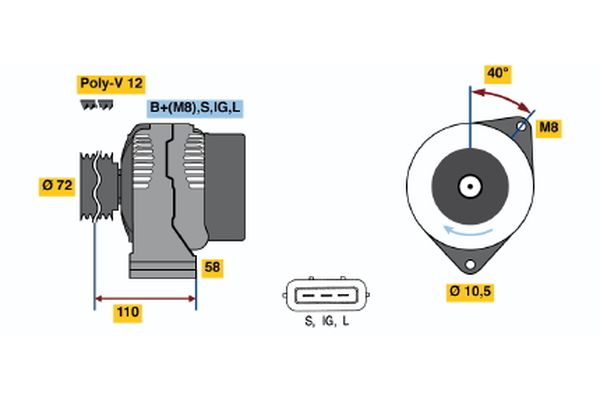 BOSCH Generátor 0986046040_BOSCH