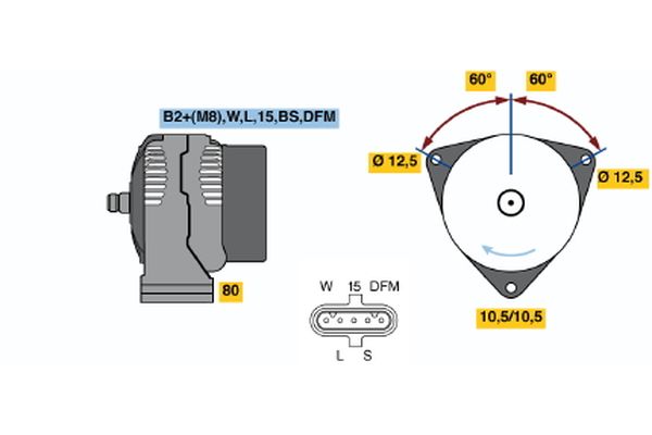 BOSCH Generátor 0124555032_BOSCH