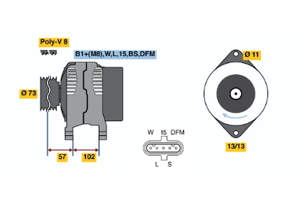 BOSCH Generátor 0124655021_BOSCH