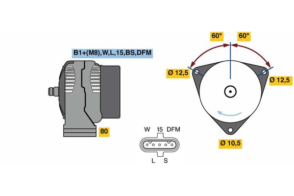 BOSCH Generátor 0124655073_BOSCH